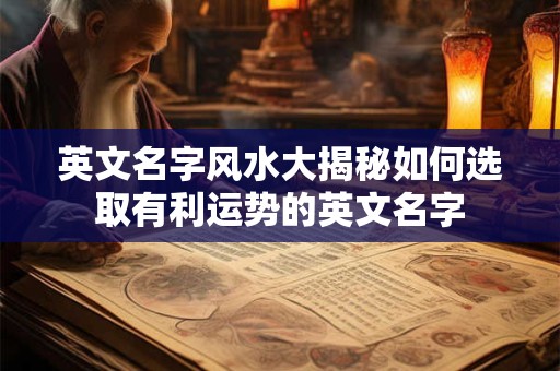 英文名字风水大揭秘如何选取有利运势的英文名字