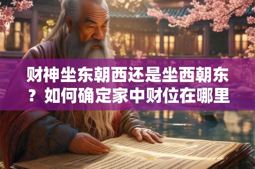 财神坐东朝西还是坐西朝东？如何确定家中财位在哪里？