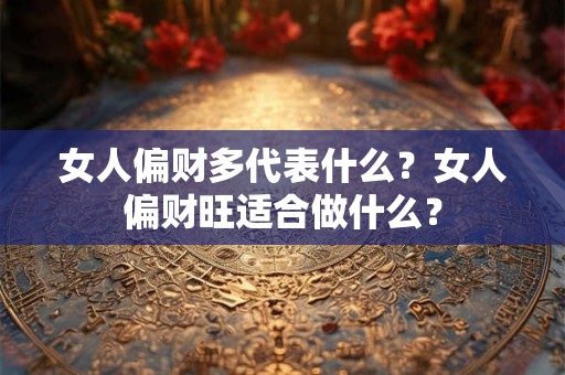 女人偏财多代表什么？女人偏财旺适合做什么？