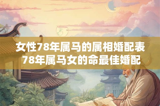 女性78年属马的属相婚配表 78年属马女的命最佳婚配