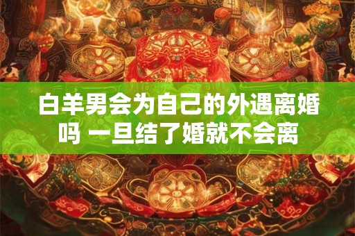 白羊男会为自己的外遇离婚吗 一旦结了婚就不会离