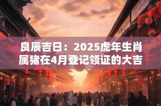 良辰吉日：2025虎年生肖属猪在4月登记领证的大吉日子