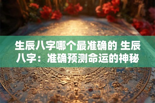 生辰八字哪个最准确的 生辰八字：准确预测命运的神秘密码