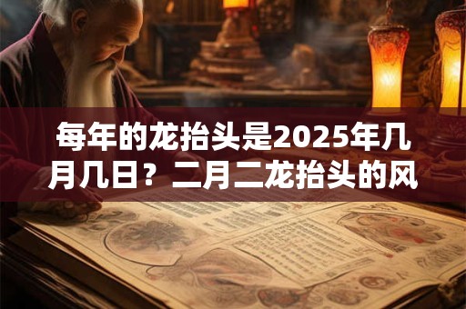 每年的龙抬头是2025年几月几日？二月二龙抬头的风俗有哪些？
