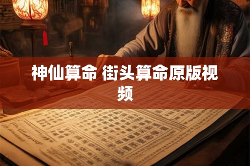 神仙算命 街头算命原版视频
