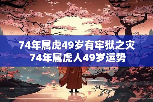 74年属虎49岁有牢狱之灾 74年属虎人49岁运势
