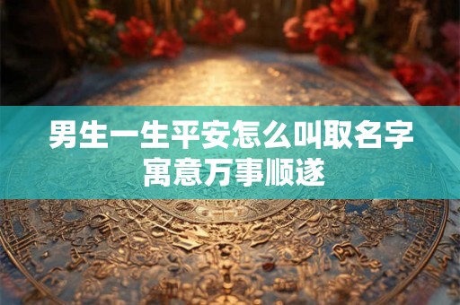 男生一生平安怎么叫取名字 寓意万事顺遂