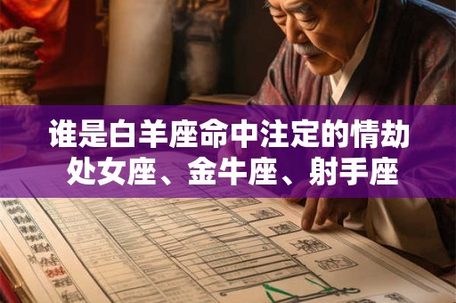 谁是白羊座命中注定的情劫 处女座、金牛座、射手座