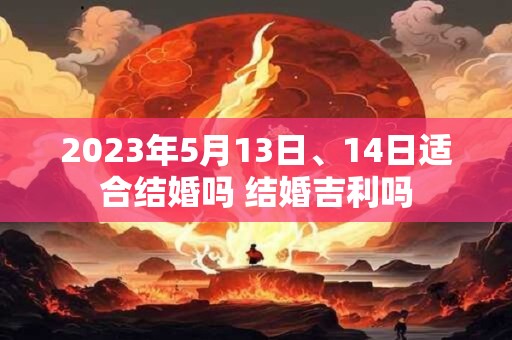 2023年5月13日、14日适合结婚吗 结婚吉利吗