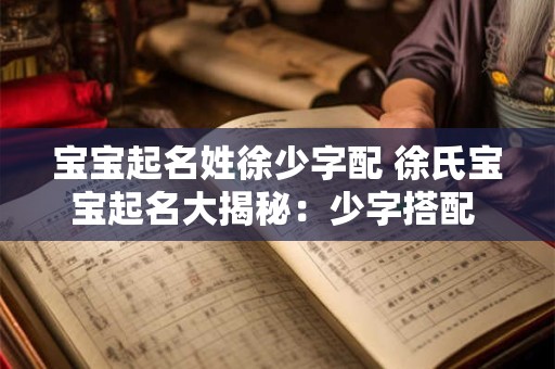 宝宝起名姓徐少字配 徐氏宝宝起名大揭秘：少字搭配 ！