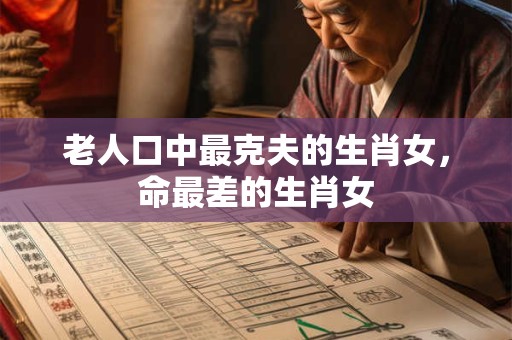 老人口中最克夫的生肖女，命最差的生肖女