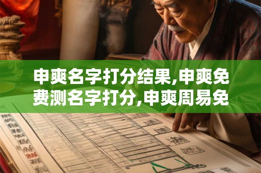 申爽名字打分结果,申爽免费测名字打分,申爽周易免费测名字打分
