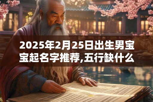2025年2月25日出生男宝宝起名字推荐,五行缺什么
