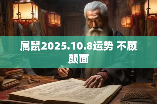 属鼠2025.10.8运势 不顾颜面
