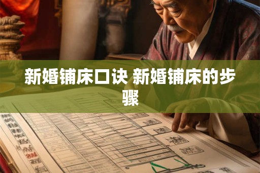 新婚铺床口诀 新婚铺床的步骤