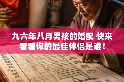 九六年八月男孩的婚配 快来看看你的最佳伴侣是谁！