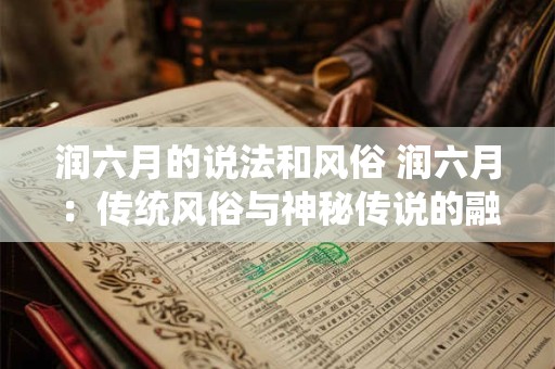 润六月的说法和风俗 润六月：传统风俗与神秘传说的融合