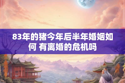 83年的猪今年后半年婚姻如何 有离婚的危机吗