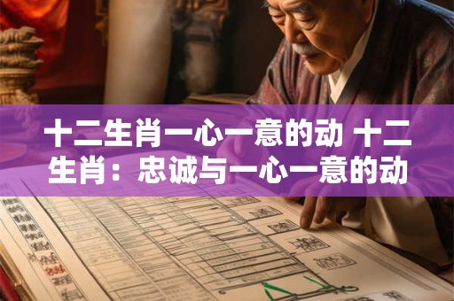 十二生肖一心一意的动 十二生肖：忠诚与一心一意的动人故事