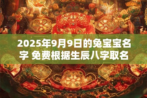 2025年9月9日的兔宝宝名字 免费根据生辰八字取名