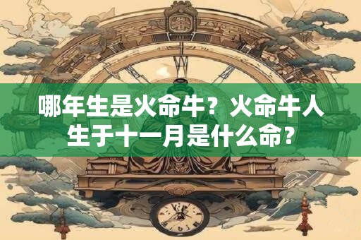 哪年生是火命牛？火命牛人生于十一月是什么命？