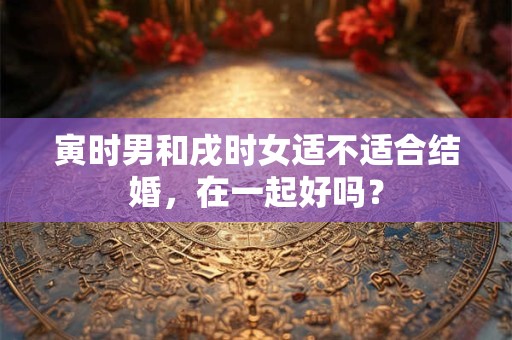 寅时男和戌时女适不适合结婚，在一起好吗？