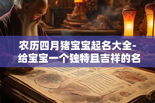 农历四月猪宝宝起名大全- 给宝宝一个独特且吉祥的名字