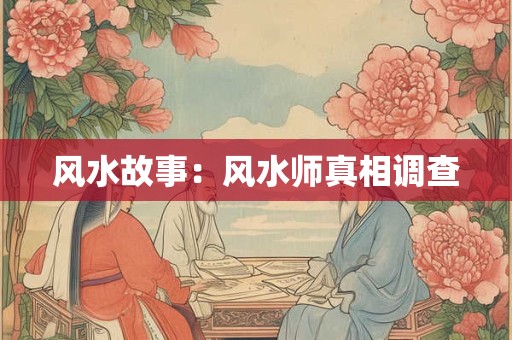 风水故事：风水师真相调查