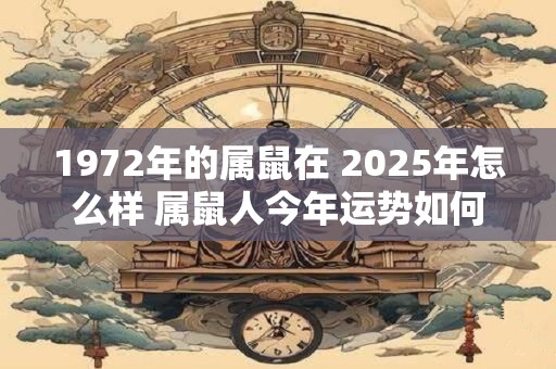 1972年的属鼠在 2025年怎么样 属鼠人今年运势如何
