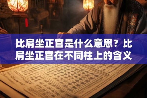 比肩坐正官是什么意思？比肩坐正官在不同柱上的含义