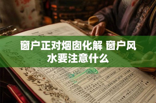 窗户正对烟囱化解 窗户风水要注意什么