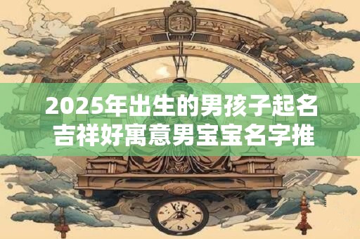 2025年出生的男孩子起名 吉祥好寓意男宝宝名字推荐