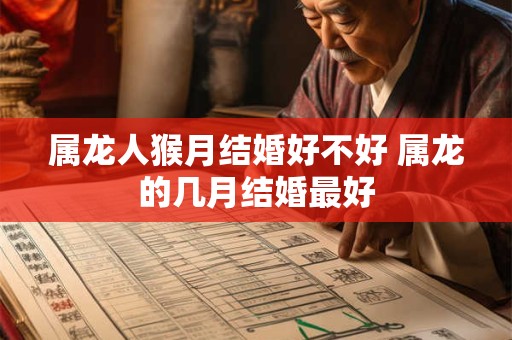属龙人猴月结婚好不好 属龙的几月结婚最好