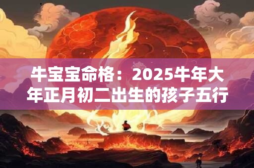 牛宝宝命格：2025牛年大年正月初二出生的孩子五行八字查询