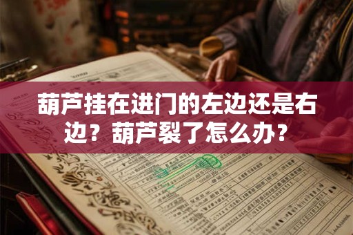 葫芦挂在进门的左边还是右边？葫芦裂了怎么办？