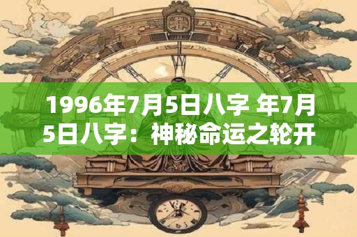 1996年7月5日八字 年7月5日八字：神秘命运之轮开启
