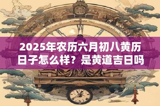2025年农历六月初八黄历日子怎么样?是黄道吉日吗 2025年农历六月初八黄历日子怎么样?是黄道吉日吗