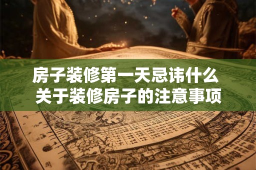 房子装修第一天忌讳什么 关于装修房子的注意事项