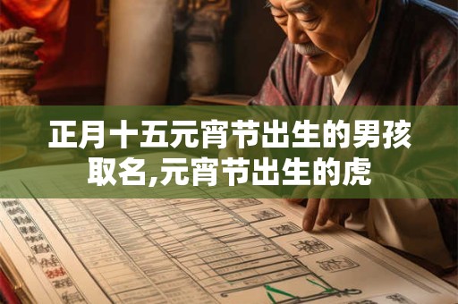 正月十五元宵节出生的男孩取名,元宵节出生的虎