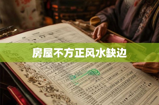 房屋不方正风水缺边