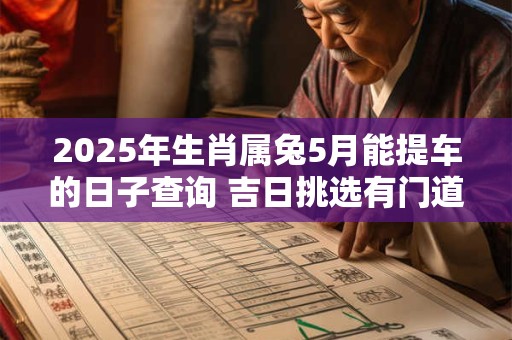 2025年生肖属兔5月能提车的日子查询 吉日挑选有门道