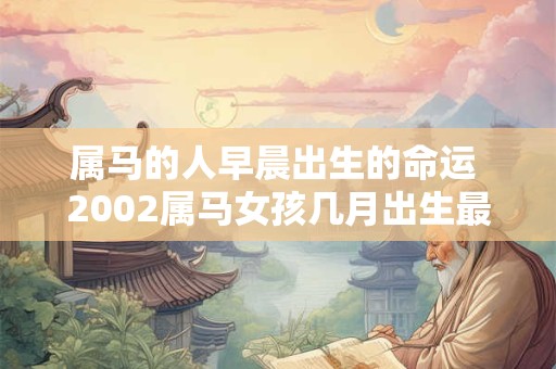 属马的人早晨出生的命运 2002属马女孩几月出生最好