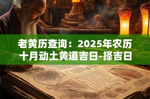 老黄历查询：2025年农历十月动土黄道吉日-择吉日网