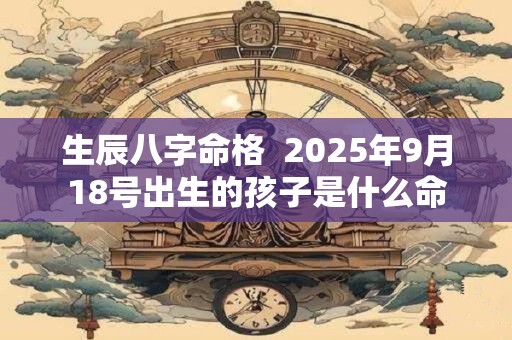生辰八字命格  2025年9月18号出生的孩子是什么命