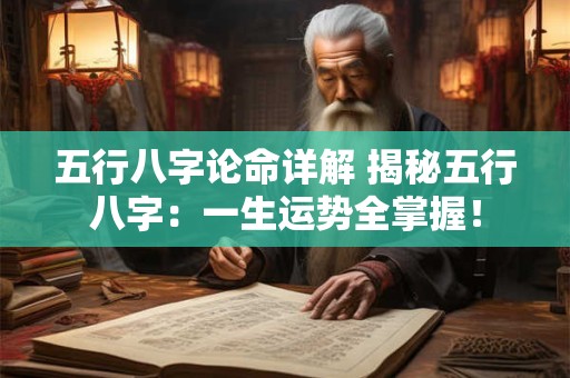 五行八字论命详解 揭秘五行八字：一生运势全掌握！