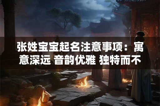 张姓宝宝起名注意事项：寓意深远 音韵优雅 独特而不凡