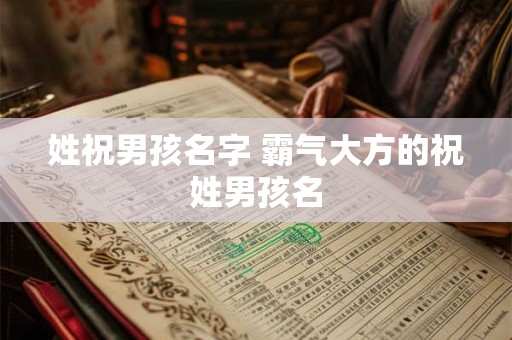 姓祝男孩名字 霸气大方的祝姓男孩名