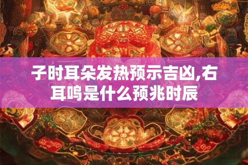 子时耳朵发热预示吉凶,右耳鸣是什么预兆时辰