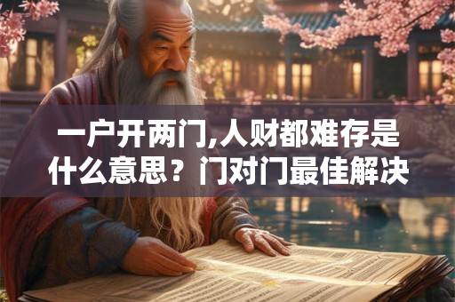 一户开两门,人财都难存是什么意思？门对门最佳解决方法