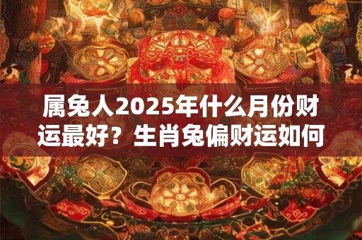 属兔人2025年什么月份财运最好？生肖兔偏财运如何